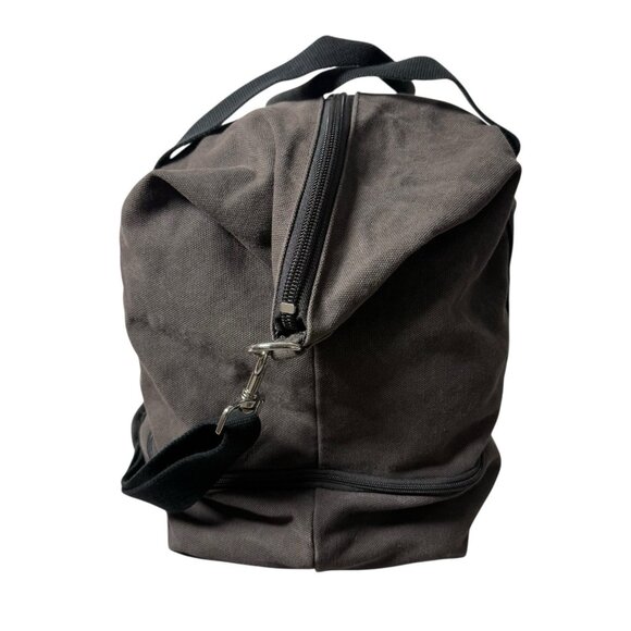 Lo & Sons Catalina Deluxe Large Canvas Cotton Gray Weekender Duffel Tote Bag - Picture 6 of 16